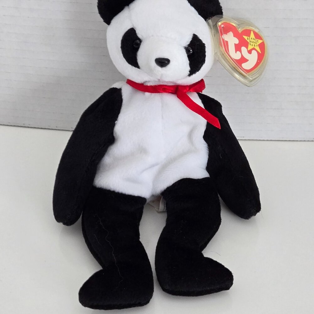 3/$25 TY Beanie Baby -  Fortune the Panda Bear Teddy Bear